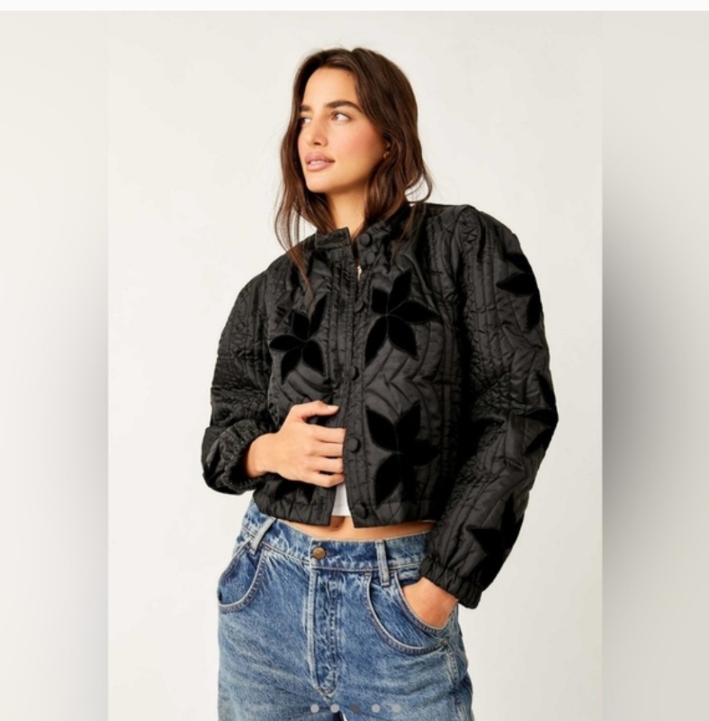 Free People Quinn Quilted Jacket Size L NWOT